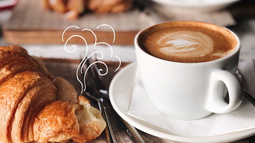 小麦を使ったパンからいい香りがする画像